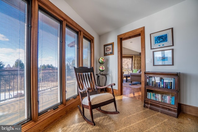 sitting room featuring baseboards