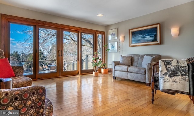 interior space featuring light wood-style floors