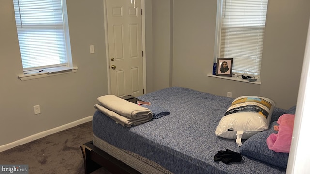 view of carpeted bedroom