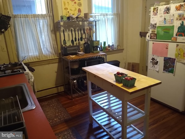 office featuring dark wood finished floors