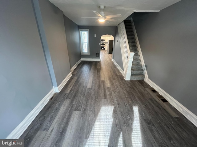 interior space featuring dark hardwood / wood-style flooring