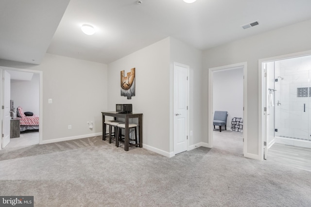 interior space featuring visible vents and baseboards