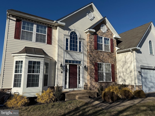 view of front of house featuring a garage