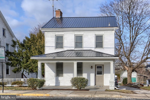 view of front of property with covered porch