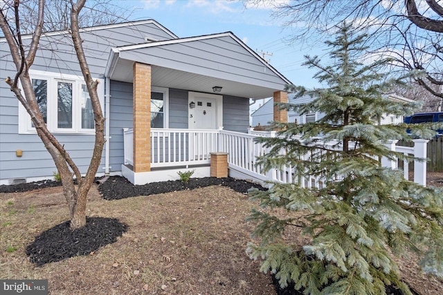 bungalow-style house with a porch