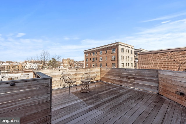 view of wooden terrace