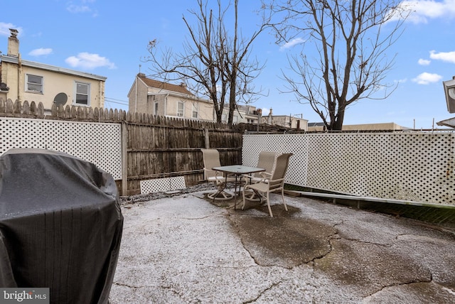 view of patio / terrace featuring area for grilling