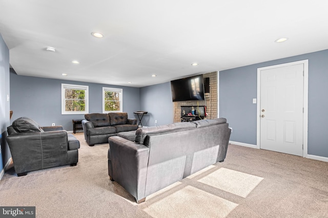 view of carpeted living room