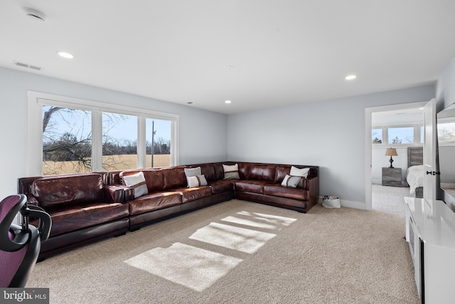 view of carpeted living room