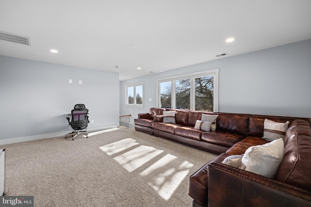 view of carpeted living room