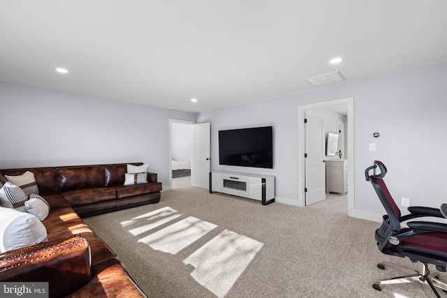 view of carpeted living room