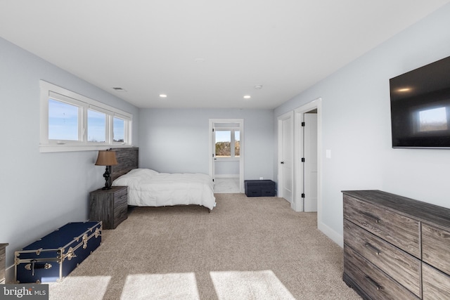 view of carpeted bedroom