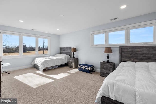 view of carpeted bedroom