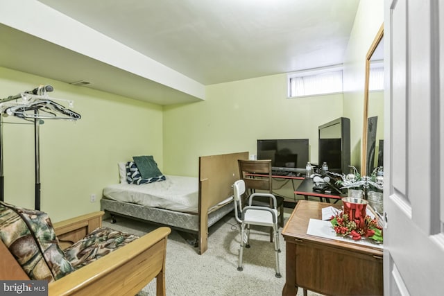 view of carpeted bedroom