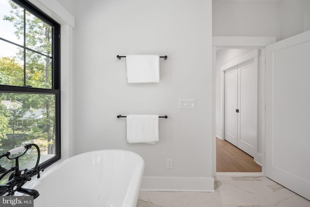 bathroom featuring a bathing tub