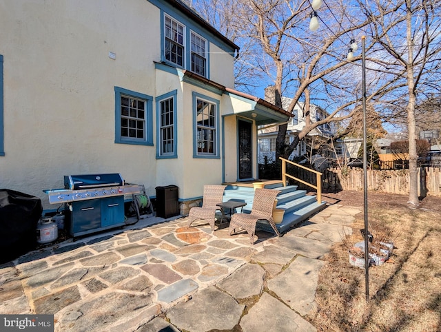 view of patio with grilling area