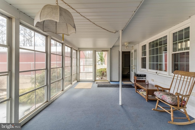 view of sunroom / solarium