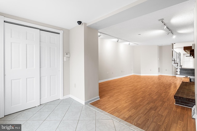 unfurnished living room featuring light hardwood / wood-style floors