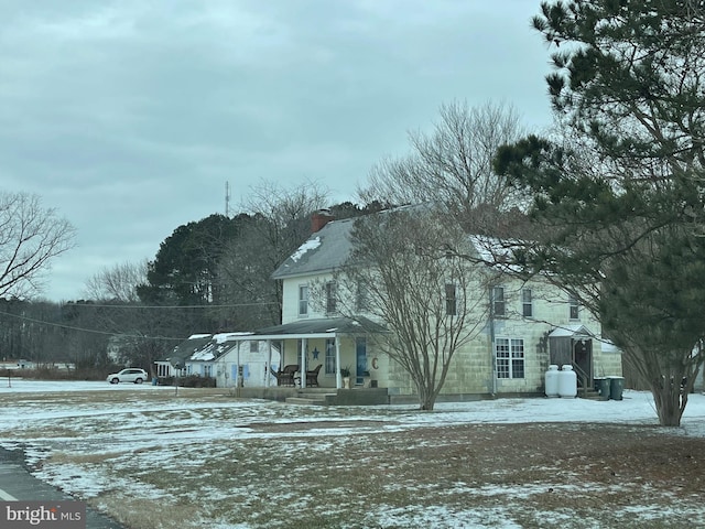 view of front of house featuring covered porch