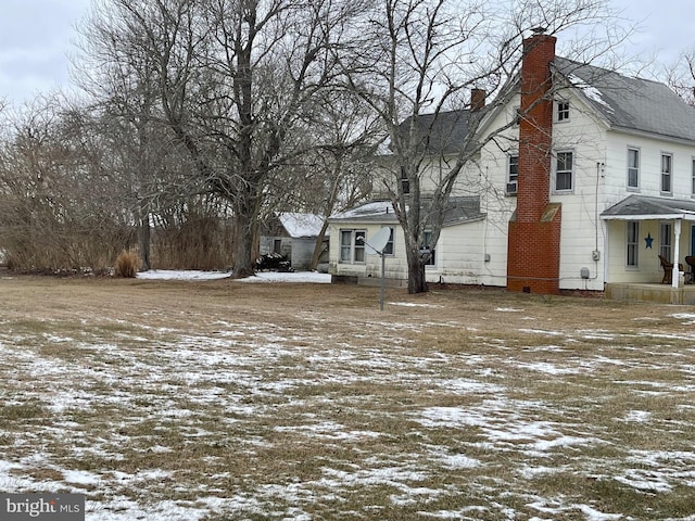 view of snowy yard