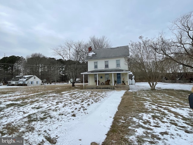 view of front of home with covered porch