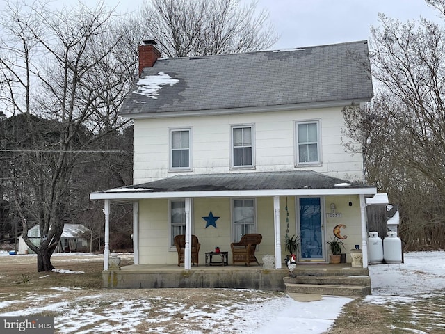 view of front facade with covered porch