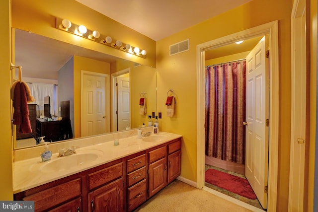 bathroom with vanity