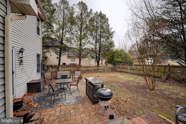 view of patio with grilling area