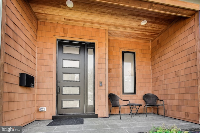 view of doorway to property