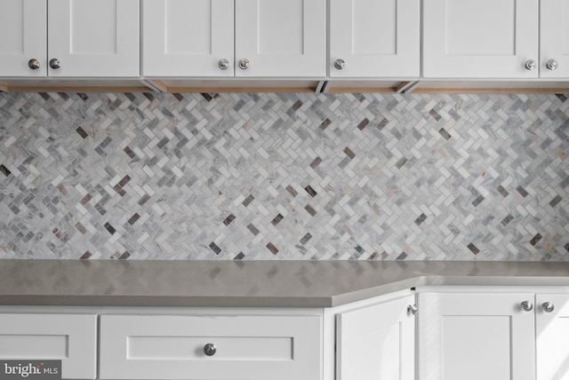 kitchen with white cabinetry