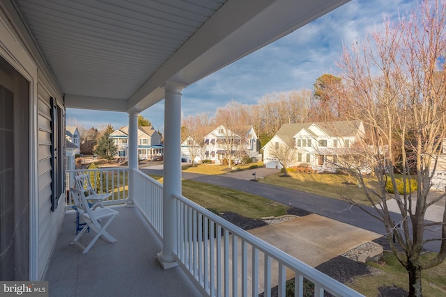 balcony with covered porch