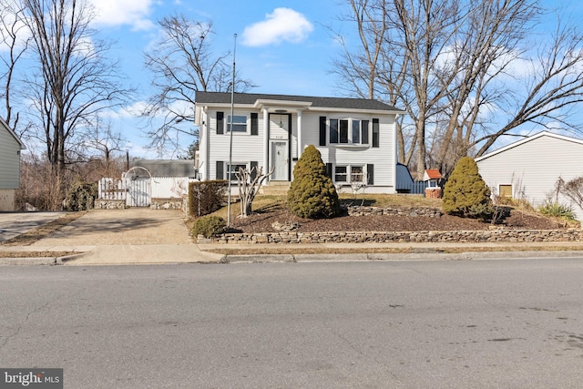 view of split foyer home