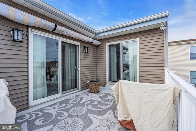 view of patio / terrace featuring a balcony