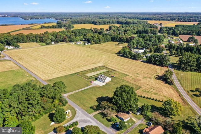 drone / aerial view featuring a rural view