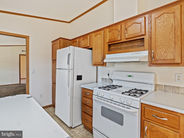 kitchen with white appliances