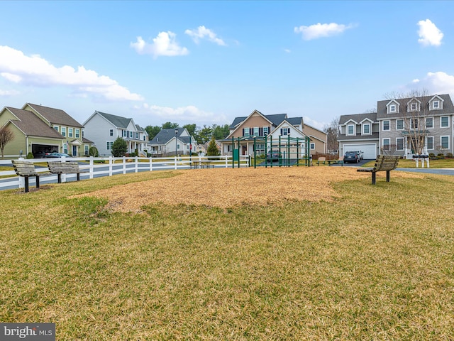 exterior space with a yard