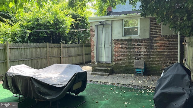 view of patio / terrace with area for grilling