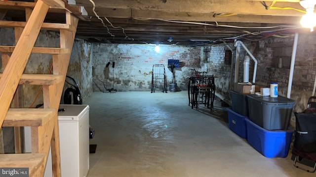 view of basement