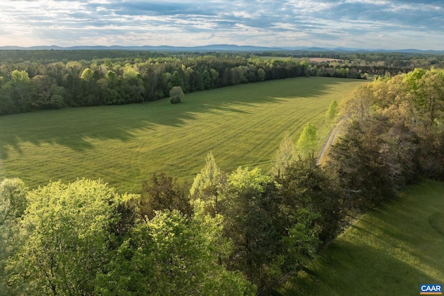 drone / aerial view featuring a rural view