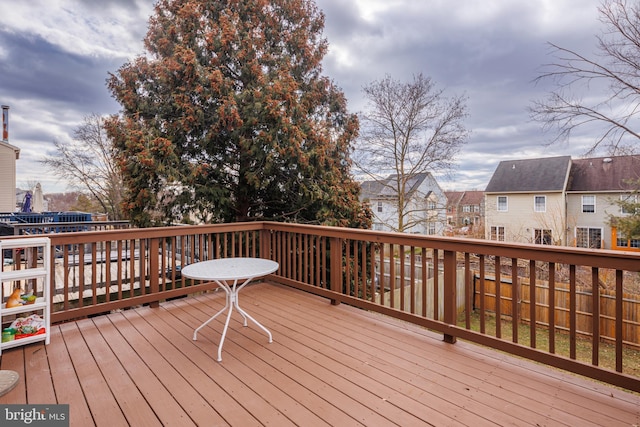 view of wooden terrace