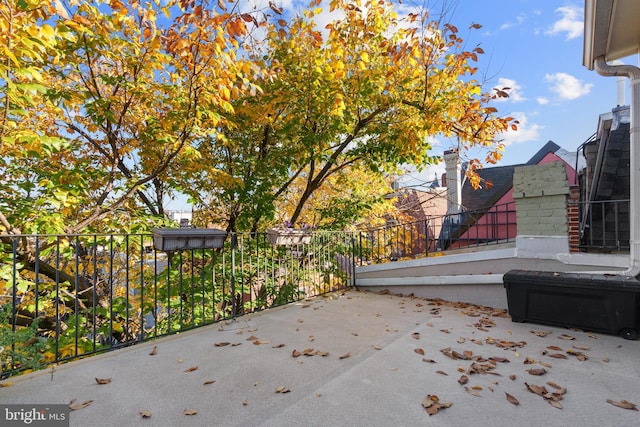 view of patio / terrace with a balcony