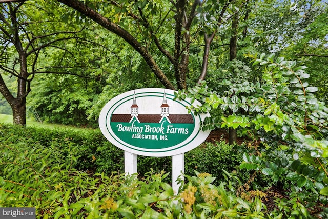 view of community sign