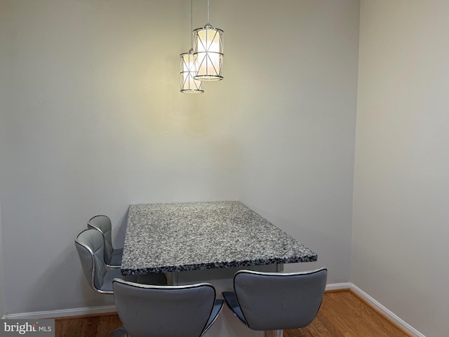 dining area featuring light hardwood / wood-style floors