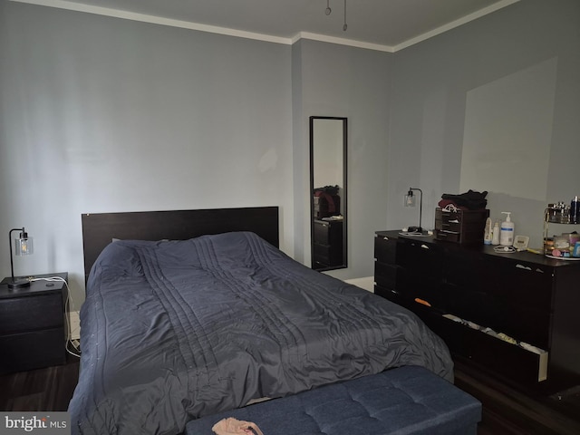 bedroom featuring ornamental molding