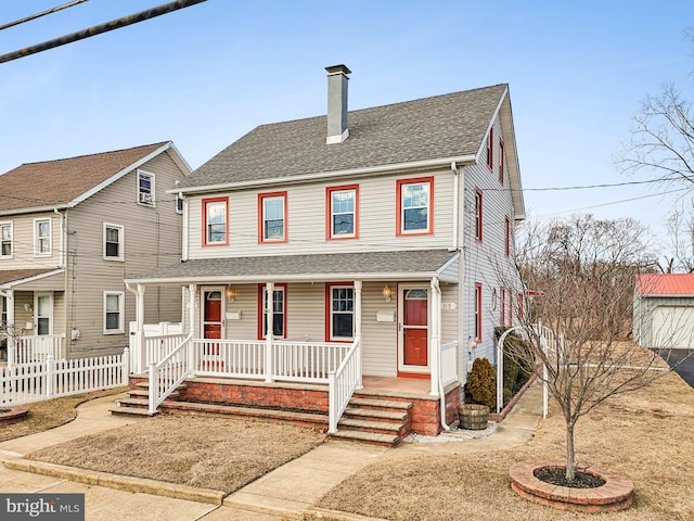 view of front of house featuring covered porch