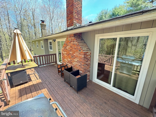 view of wooden terrace