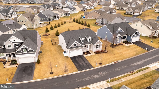 drone / aerial view featuring a residential view