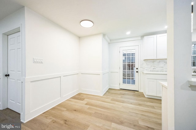 interior space featuring light hardwood / wood-style flooring