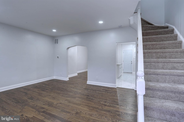 interior space featuring hardwood / wood-style floors