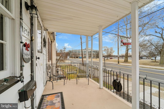 exterior space with covered porch